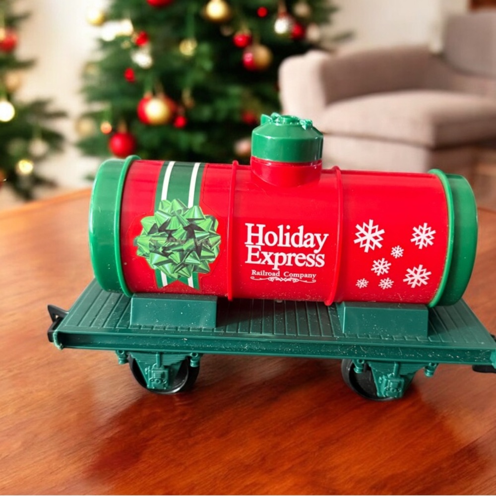 EzTEC North Pole Express Oil Tanker Replacement Train Car G Gauge Happy Holidays